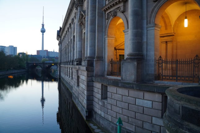 A view of Museum Island and the TV tower in Berlin.