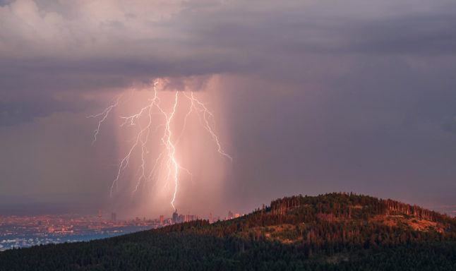 Lightning over Frankfurt