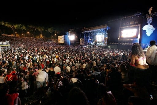 Live concert at the Circus Maximus in Rome, Italy