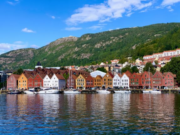 Pictured is Bergen harbour