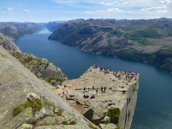 Pictured is Pulpit Rock in Norway.