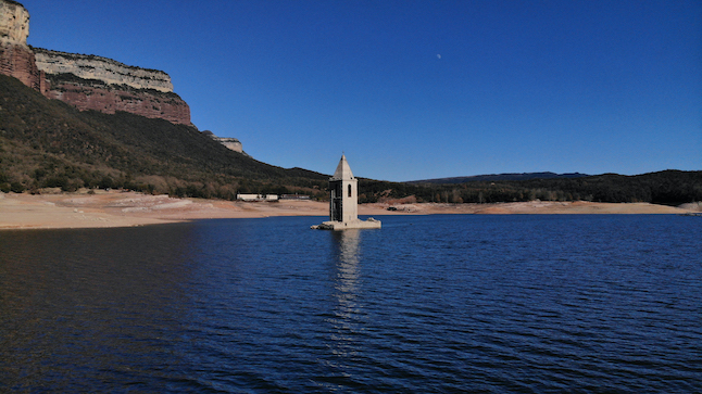 Severe drought in Spain uncovers submerged monuments