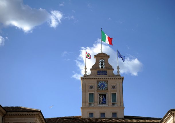 An Italian flag in Italy