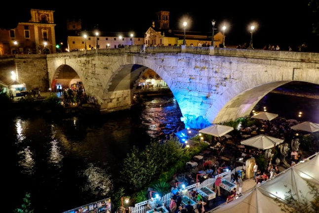 Every summer in Rome the Lungo il Tevere festival hosts a series of events and stalls along the River Tiber.