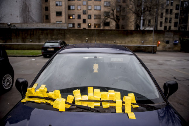 How much money does Denmark earn from parking tickets?