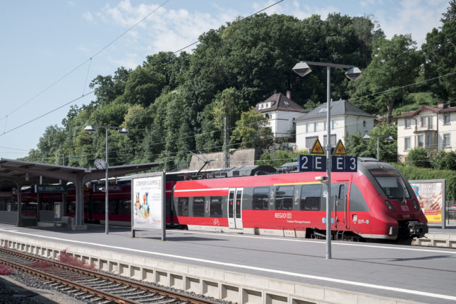 Regional train in Coburg Bavaria
