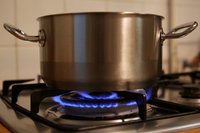 A gas stove in Germany.