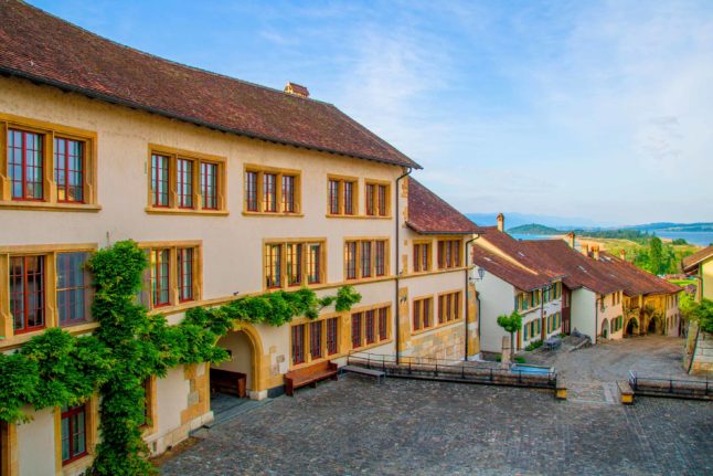 Erlach lake Biel swiss villages