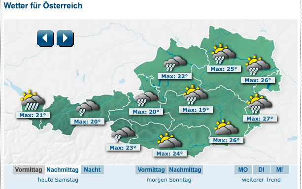weather map austria