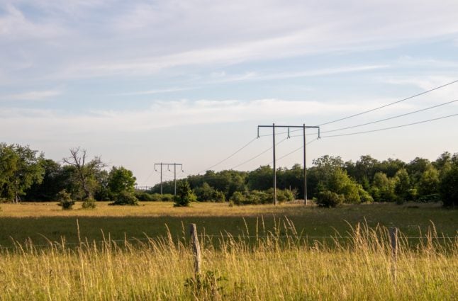 Pictured are powerlines in Sweden.