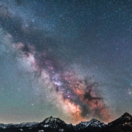 starry sky at night in austria