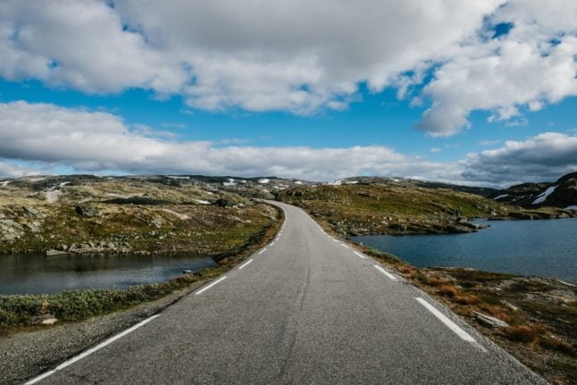 Pictured is a road in Norway.