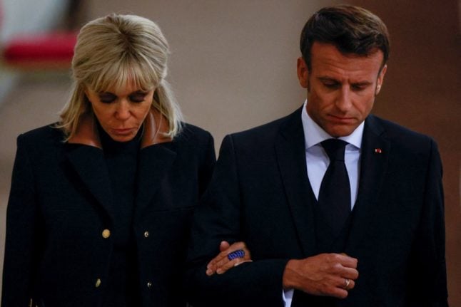 French President Emmanuel Macron attends Queen's funeral in London
