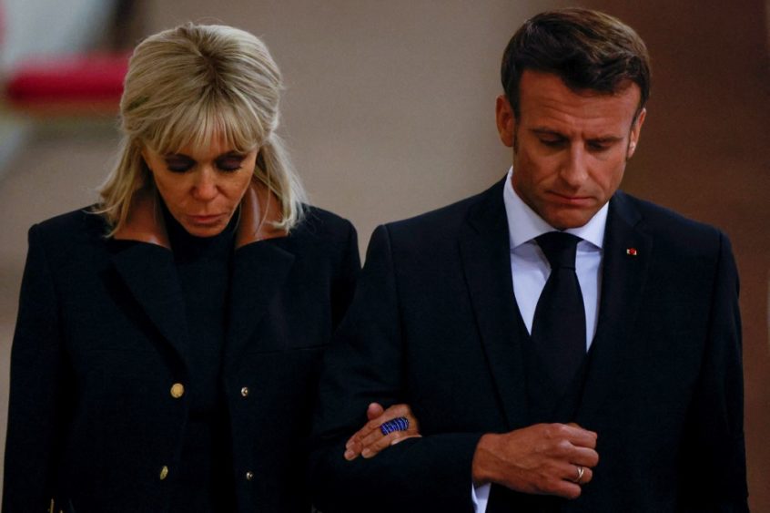 French President Emmanuel Macron attends Queen’s funeral in London