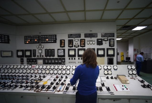 A picture shows the control room of the Garigliano Nuclear Power Plant located at the outskirts of Sessa Aurunca, 160km southern Rome, on October 17, 2017.