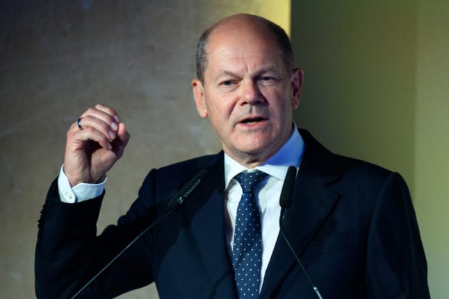German Chancellor Olaf Scholz speaks at an event on September 15th.