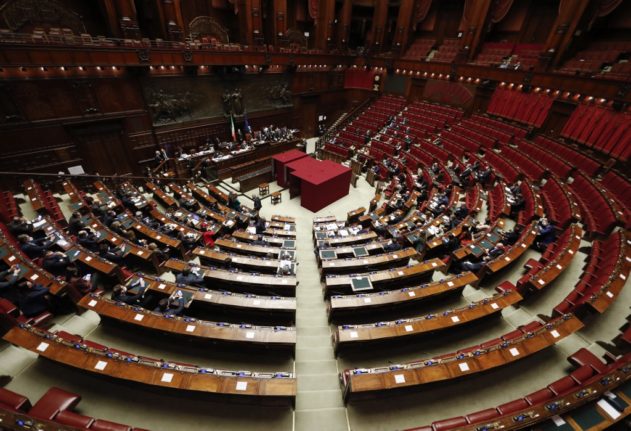A view of the Italian Chamber of Deputies.
