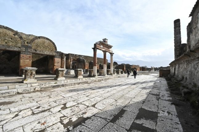 Pompeii's archeological site, south of Naples.