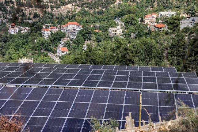 Solar panels in Lebanon.