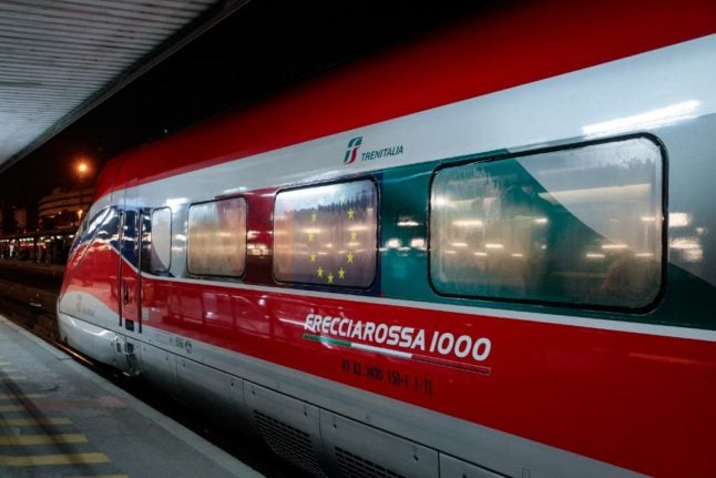 Trenitalia train in Italy.