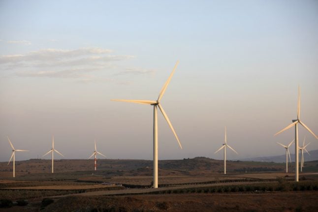 Wind farms in Israel.