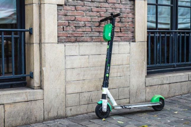 Pictured is an E-scooter.
