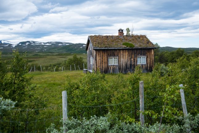 Pictured is a cabin in Norway. 