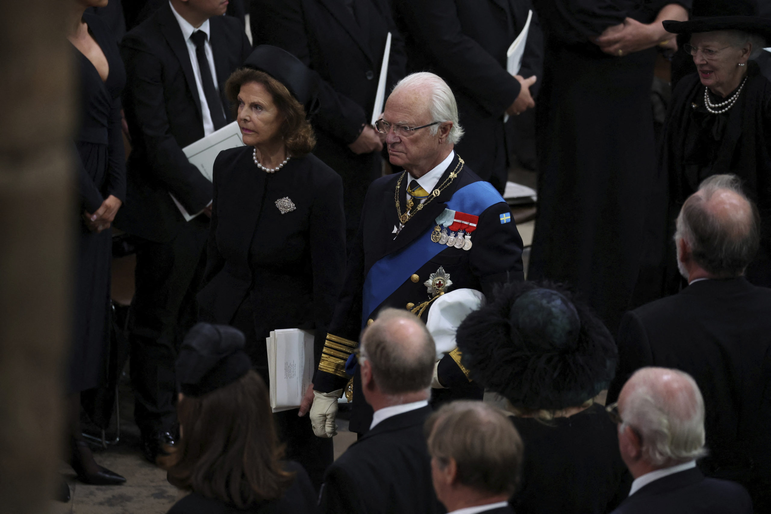 IN PICS: Sweden's Royal couple attends funeral of Queen Elizabeth II