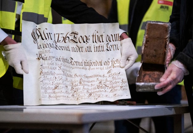 Centuries-old time capsule opened in Stockholm Cathedral