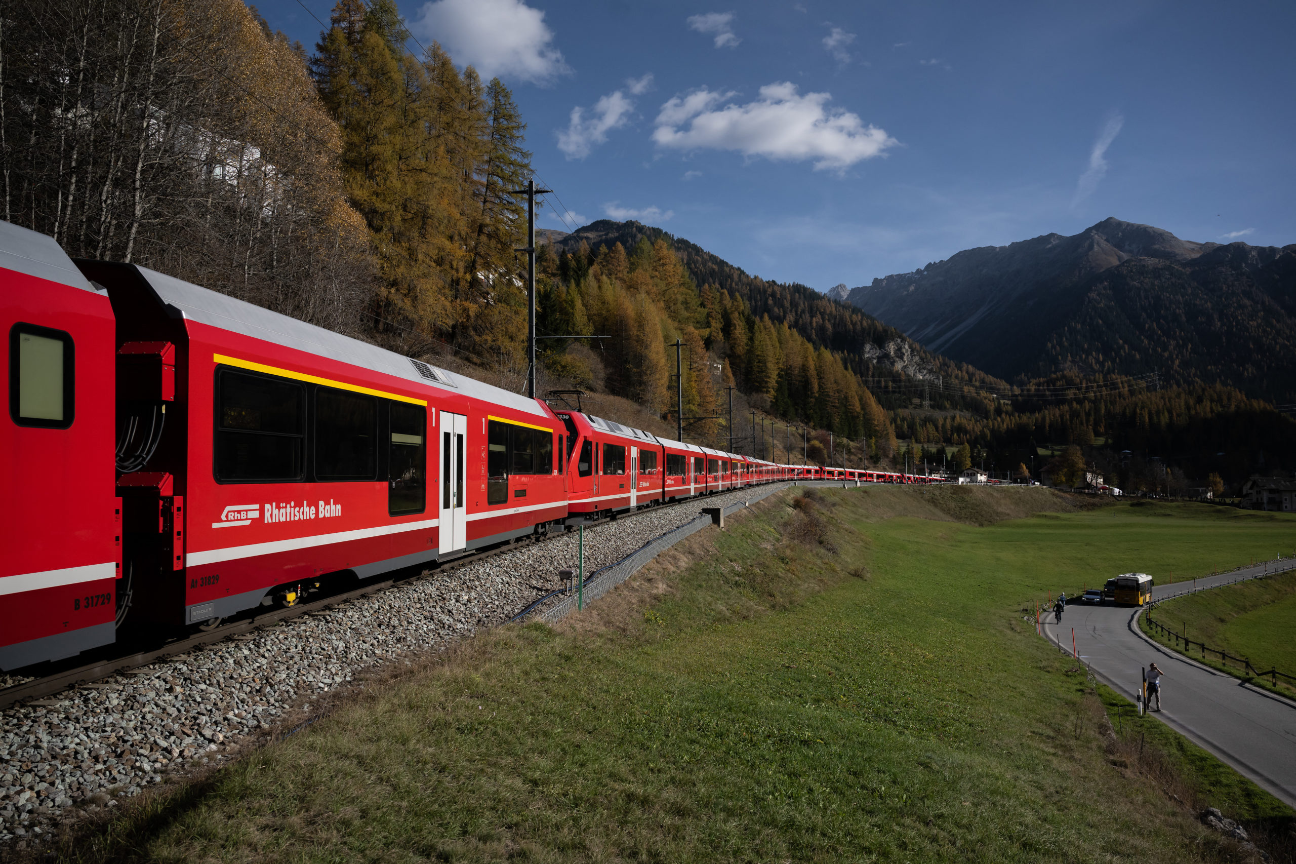 IN PICTURES: World's longest passenger train winds through Swiss Alps -  time.news - Time News