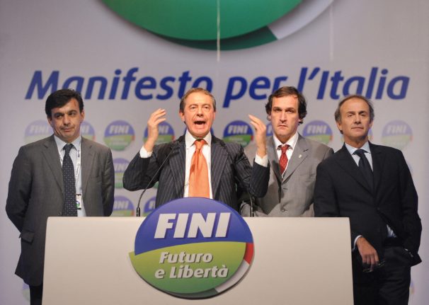 Adolfo Urso (second from L) is Italy's new Minister of Enterprise and Made in Italy. 
