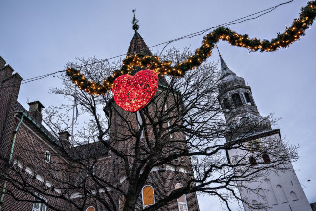 Christmas lights in Aalborg