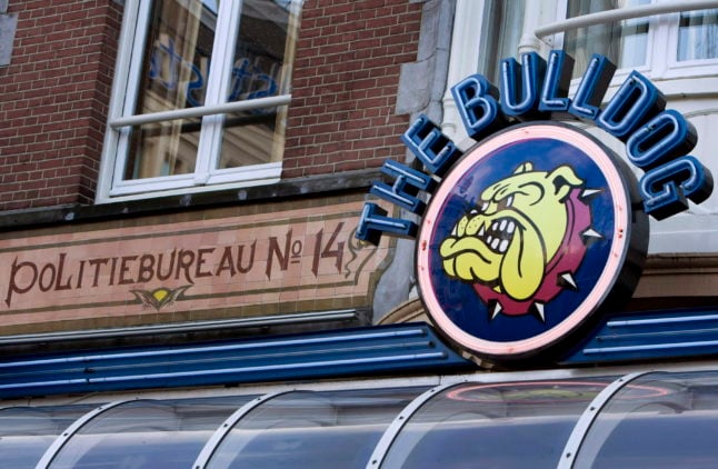 A branch of a chain coffeeshop in Amsterdam