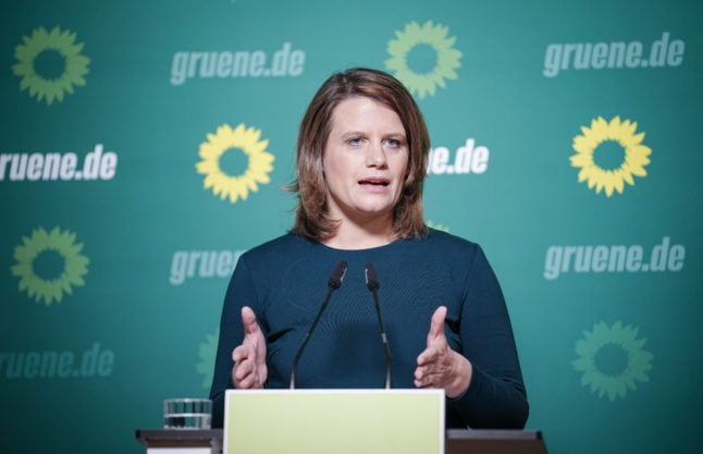 Julia Willie Hamburg, top candidate of the Green Party in Lower Saxony, gives a press conference on the outcome of the state election in Lower Saxony. 