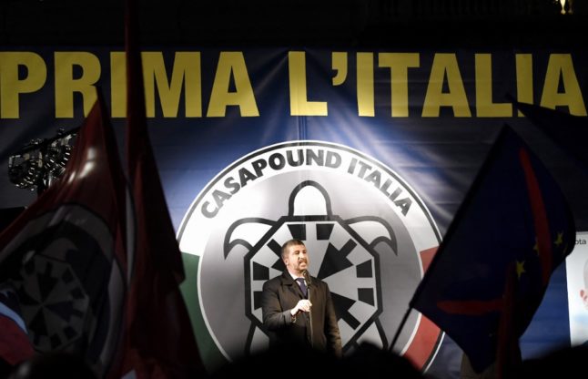 CasaPound rally in Italy