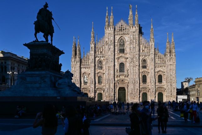 A view of Milan's Duomo.