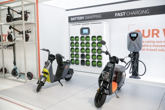 Electric motorcycles at the 78th edition of the International Bicycle and Motorcycle exhibition