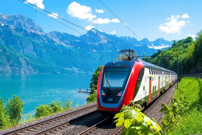 Where is there a foul odour stinking out trains in Switzerland?