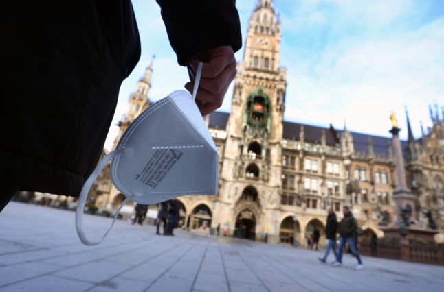 Munich Marienplatz FFP2 mask