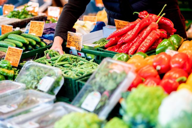 Groceries in German supermarket