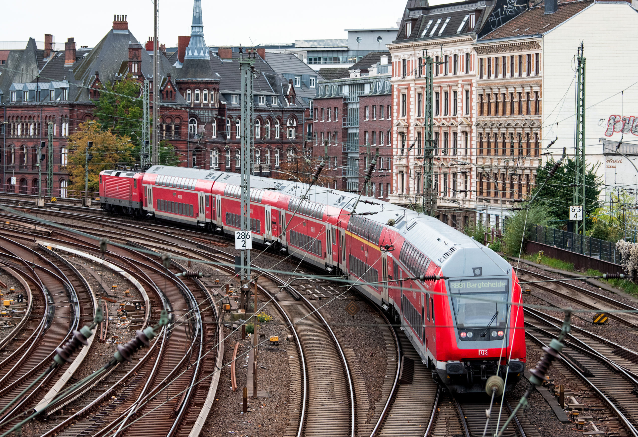 A regional train in Hamburg.