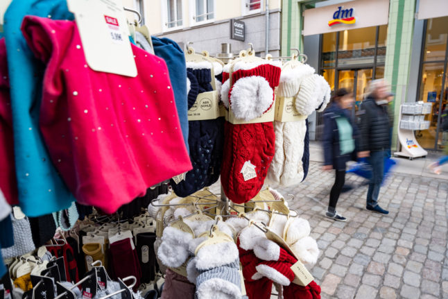 Shoppers Stralsund, northern Germany, on November 6th.