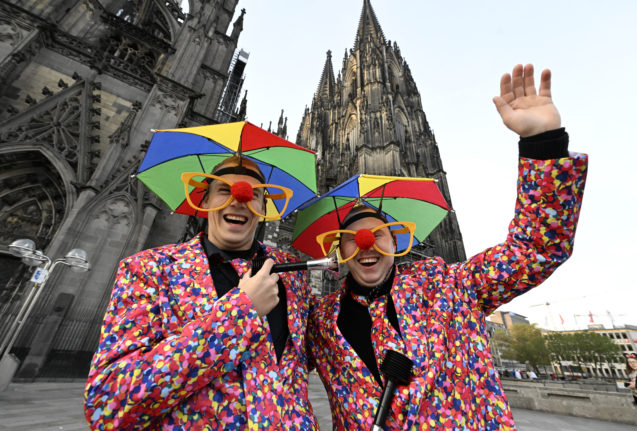 Revellers in Cologne
