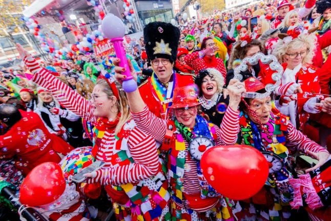 People dressed up for the start of Carnival in Cologne on November 11th.