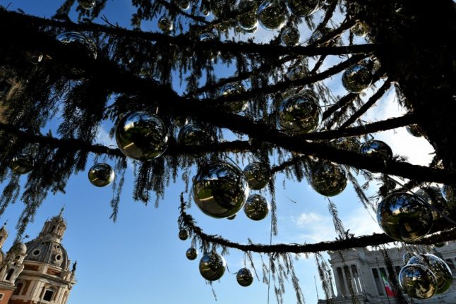 Christmas tree in Rome