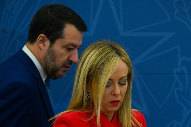 Giorgia Meloni, Italy's new PM, and deputy PM Matteo Salvini