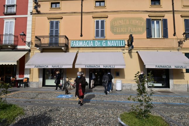 Pharmacy in Milan, Italy