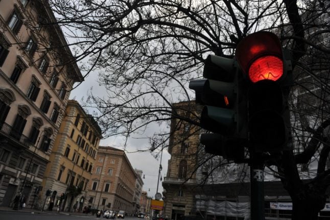 Traffic light in Italy