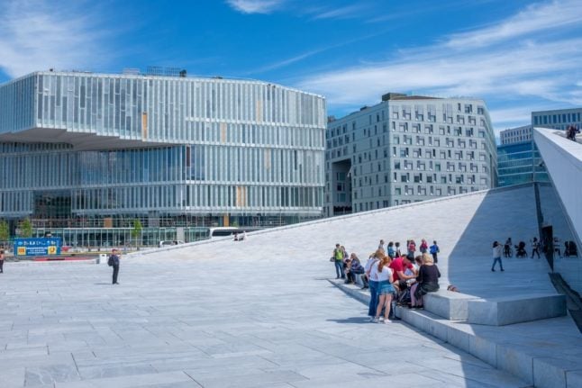 Can you get by in Norway without Norwegian? Pictured is Oslo opera house.