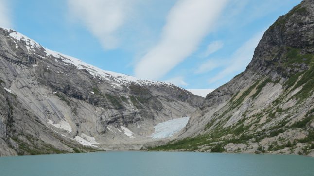 Pictured is a glacier in Norway.
